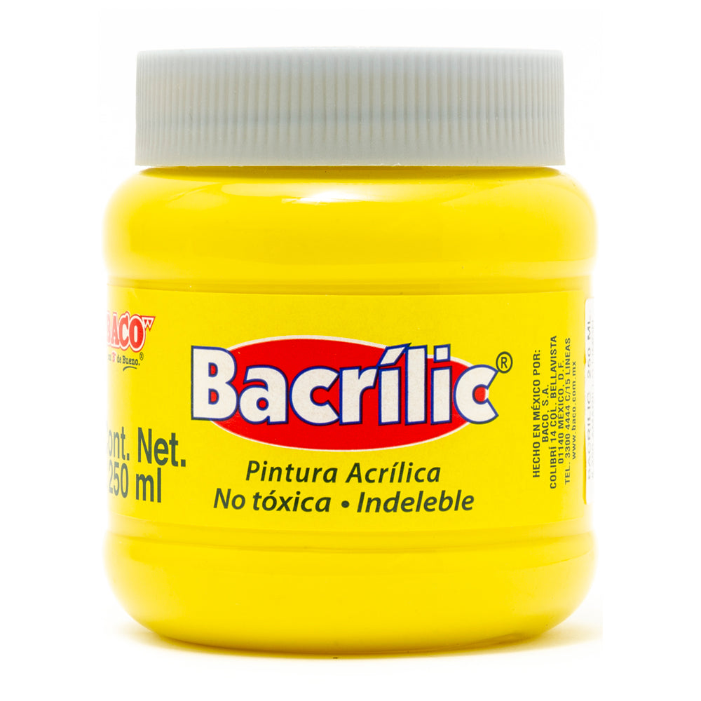Pintura Acrílica | Bacrilic 350 Amarillo Limón | BACO | 250ml