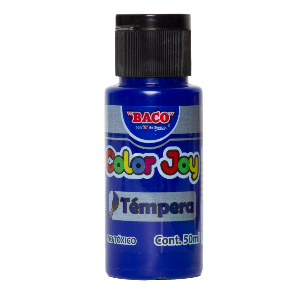 Pintura Témpera | Color Joy 66 Azul Ultramar | BACO | 10 frascos de 50 ml c/u