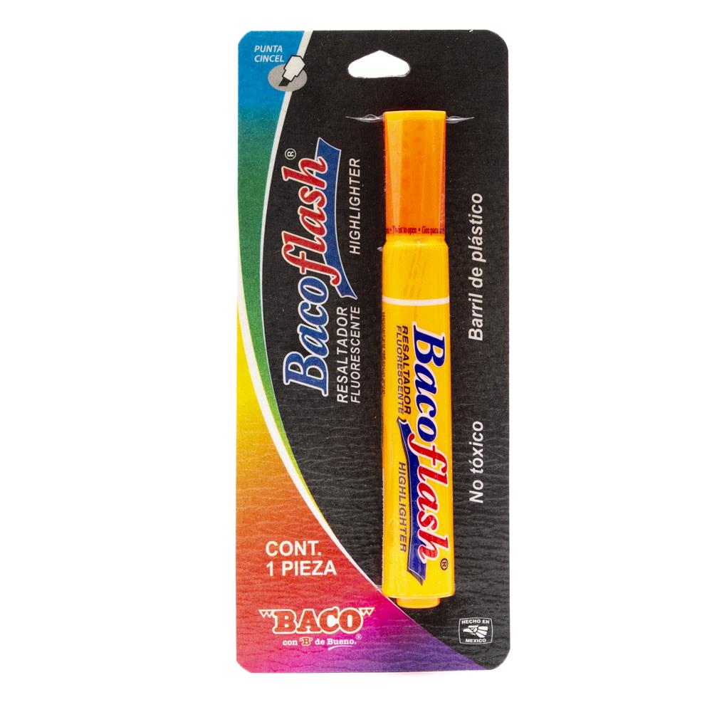Resaltador Bacoflash | Naranja | BACO | 1 pza