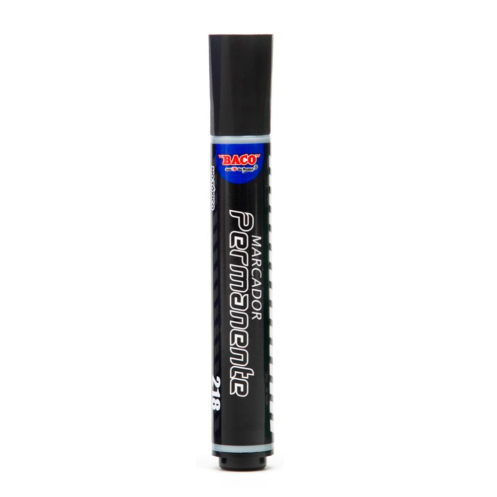Marcador Permanente | 218 | Negro | BACO | 100 pzs