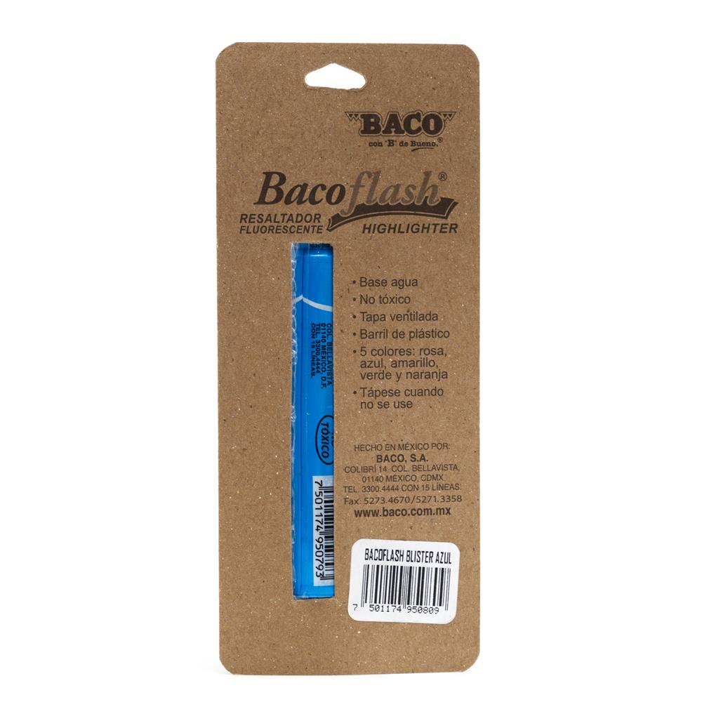 Resaltador Bacoflash | Azul | BACO | 1 pza