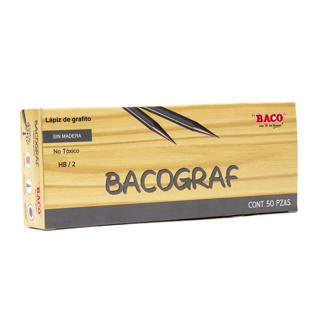 Lápiz de Grafito | Bacograf | HB/2 | BACO | Gris | 50 pzas