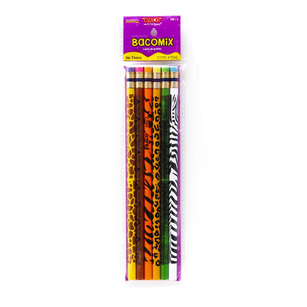 Lápiz de Grafito | Bacomix | HB/2 | BACO | 6 pzas