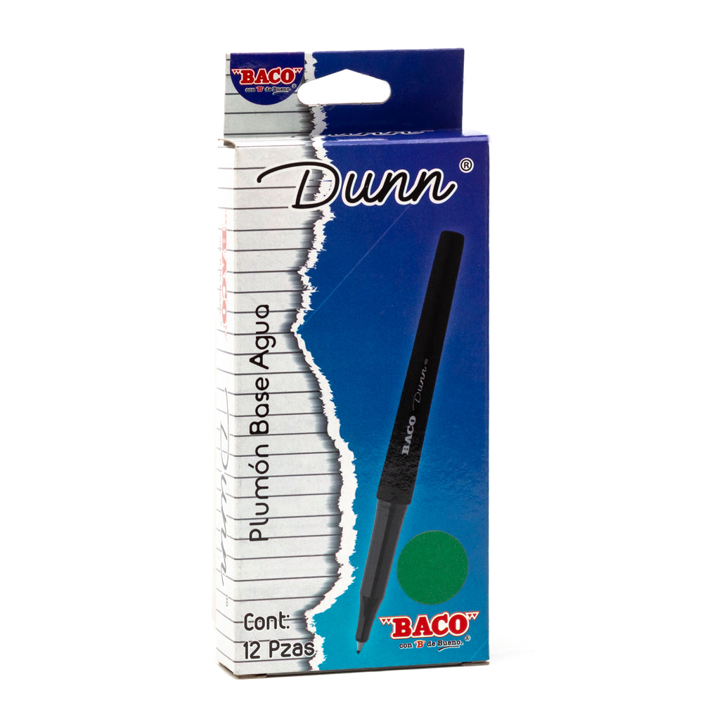 Plumín Dunn | BACO | Verde | 12 pzs