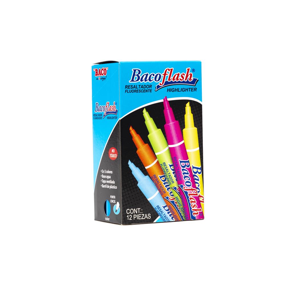Resaltador Bacoflash | Azul | BACO | 12 pzs
