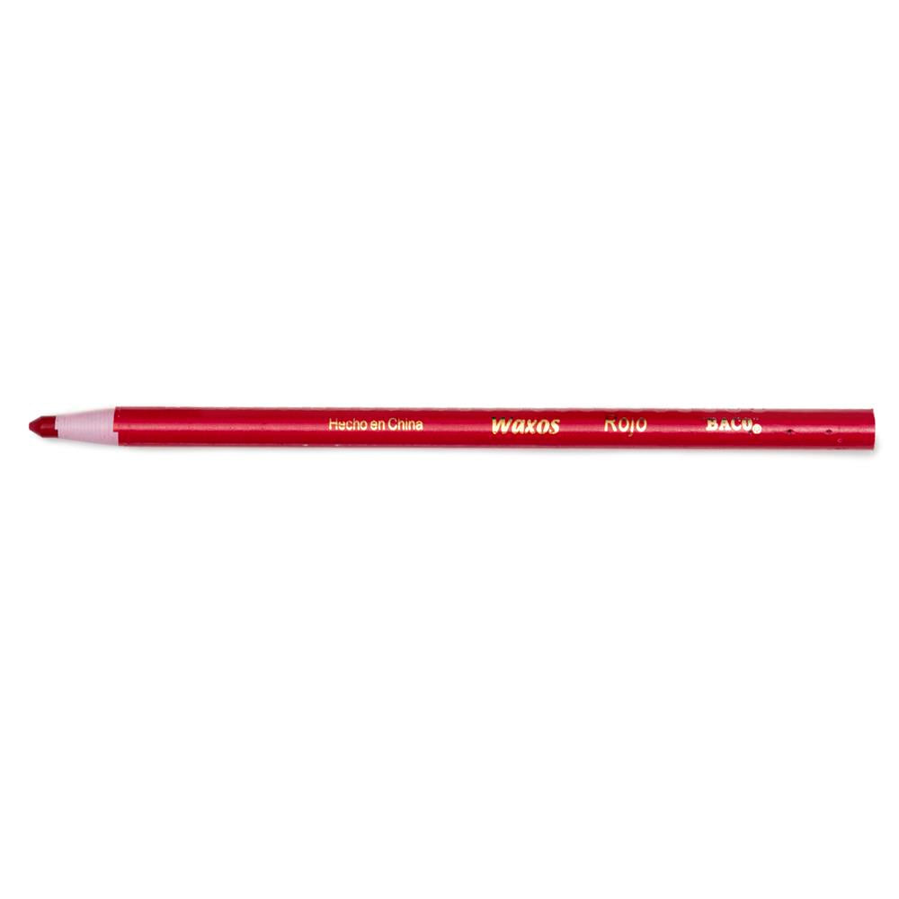 Marcador de Cera Waxos | Rojo | BACO | 12 pzas