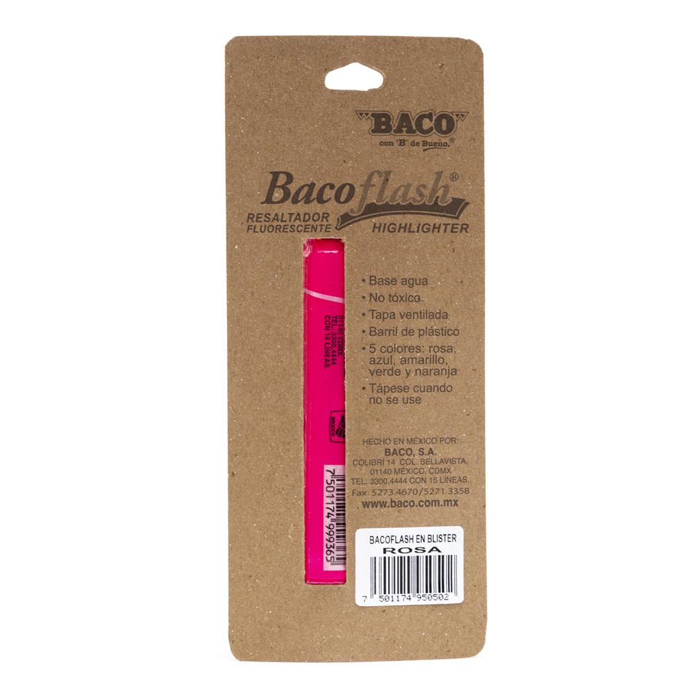 Resaltador Bacoflash | Rosa | BACO | 1 pza