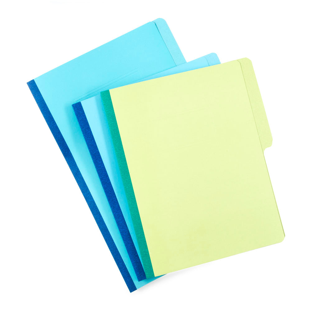 Carpeta Carta 1/2 Ceja | Azul Claro | BACO | 10 pzs