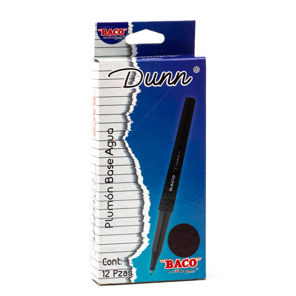 Plumín Dunn | BACO | Negro | 12 piezas