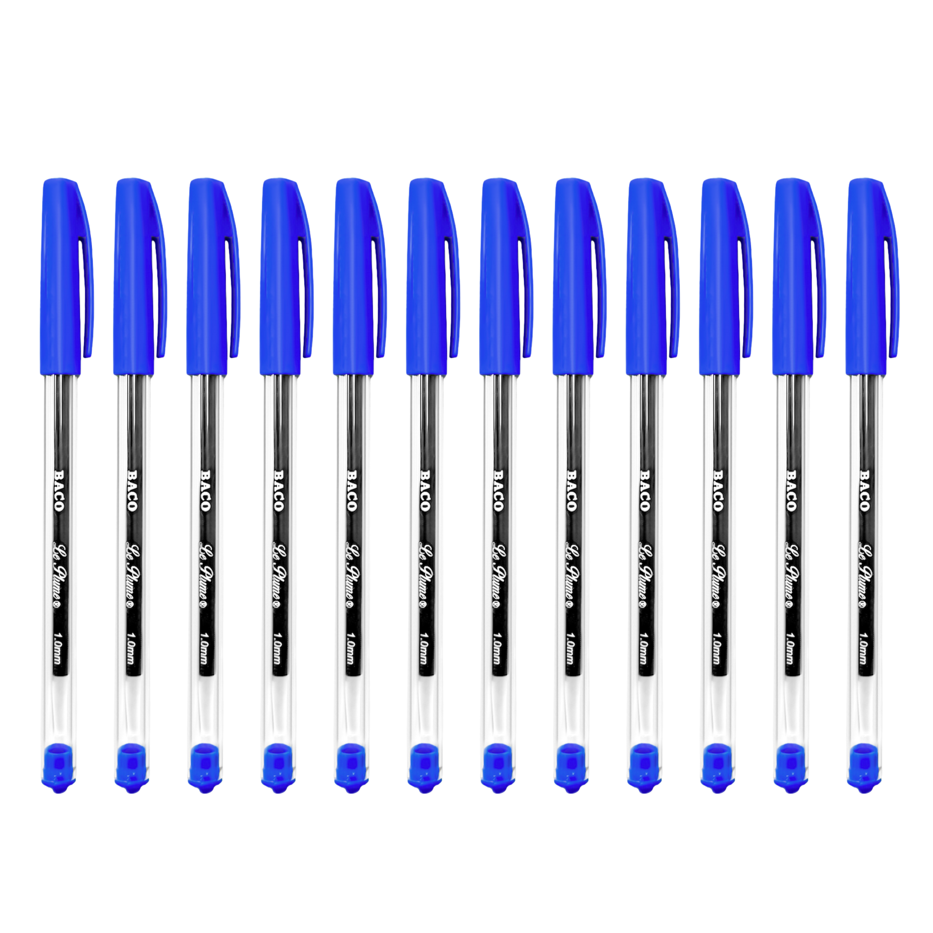 Bolígrafo | Le Plume | Azul | BACO | 12 piezas