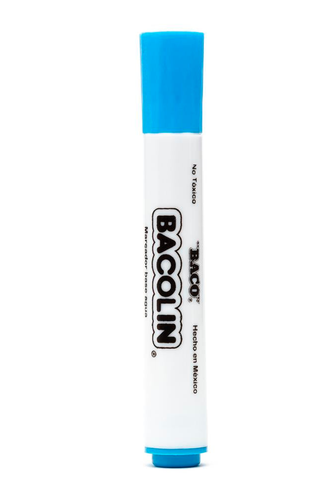 Marcador Base Agua Bacolín Azul Claro de BACO