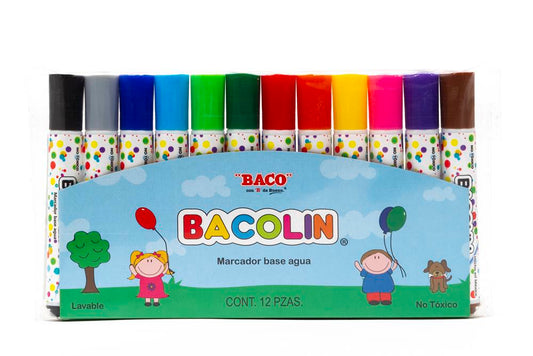 Marcador Base Agua Bacolín Colores Surtidos de BACO