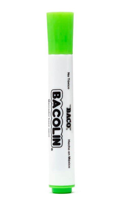 Marcador Base Agua Bacolín Verde Claro de BACO