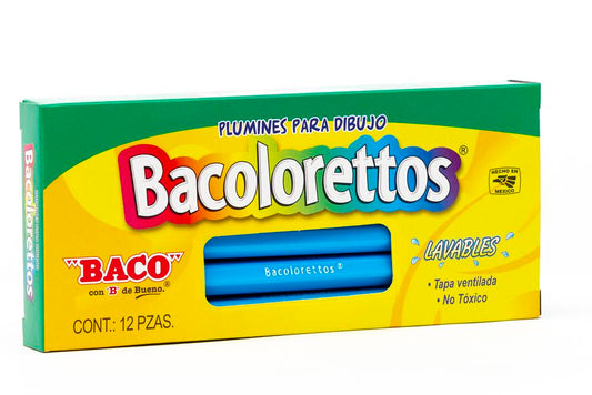Marcador Base Agua Punto Fino Bacoloretto Azul Claro de BACO