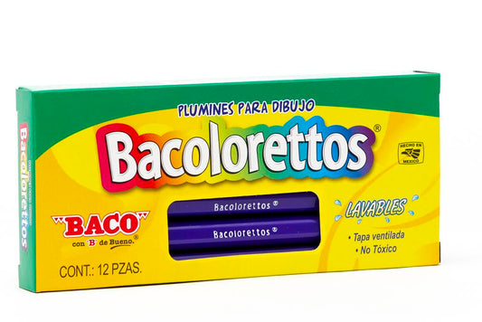 Marcador Base Agua Punto Fino Bacoloretto Morado de BACO