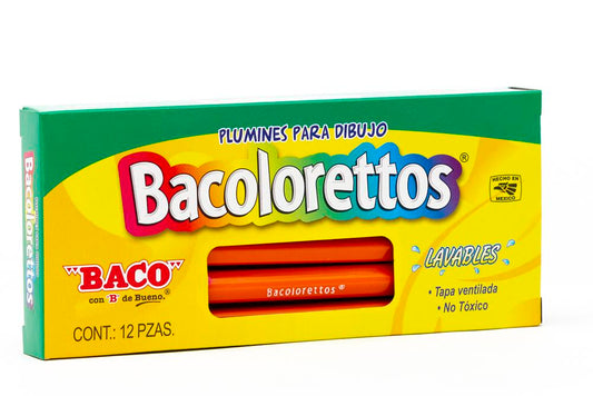 Marcador Base Agua Punto Fino Bacoloretto Naranja de BACO