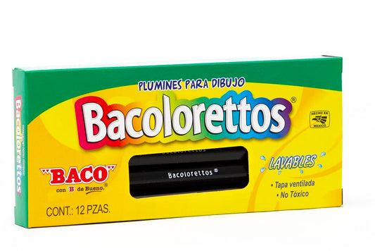 Marcador Base Agua Punto Fino Bacoloretto Negro de BACO