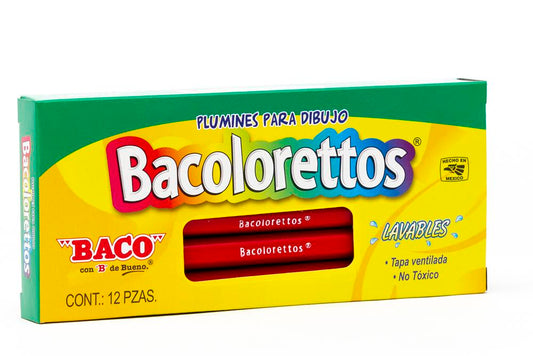 Marcador Base Agua Punto Fino Bacoloretto Rojo de BACO