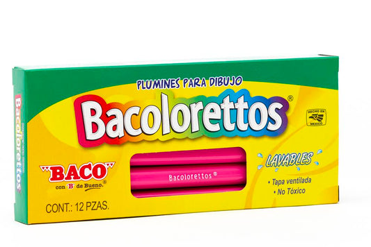 Marcador Base Agua Punto Fino Bacoloretto Rosa de BACO