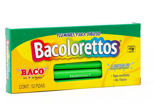 Marcador Base Agua Punto Fino Bacoloretto Verde Claro de BACO