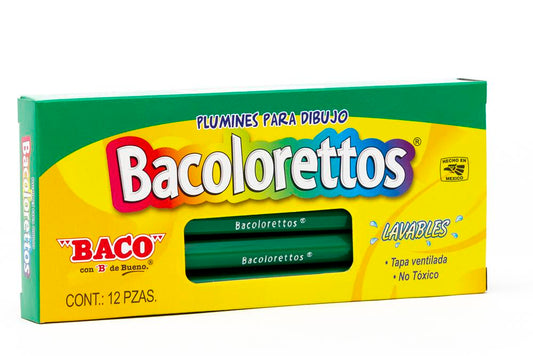 Marcador Base Agua Punto Fino Bacoloretto Verde Obscuro de BACO