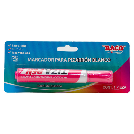 Marcador Para Pizarrón Blanco Tizapen Plástico Rosa de BACO