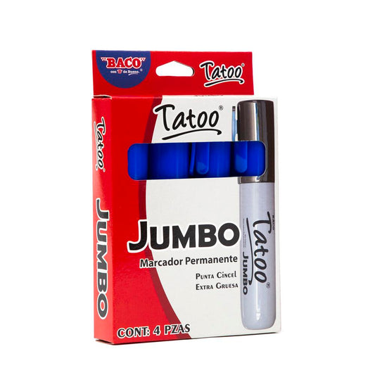 Marcador Permanente Tatoo Jumbo Azul de BACO