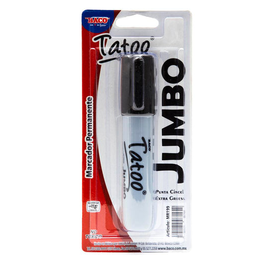 Marcador Permanente Tatoo Jumbo Negro de BACO