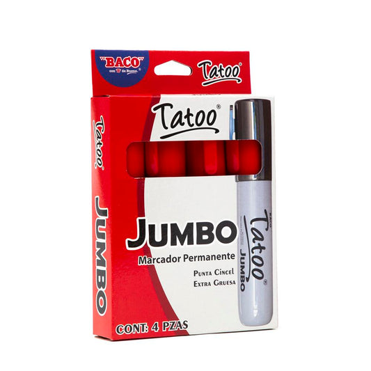 Marcador Permanente Tatoo Jumbo Rojo de BACO