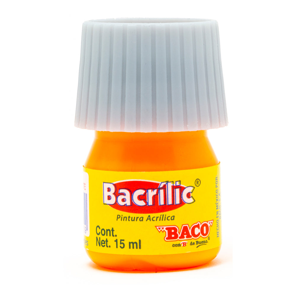 Pintura Acrílica Bacrilic 302 Naranja Fluorescente de BACO