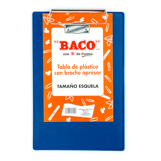 tabla plástico broche alambre tamaño esquela baco